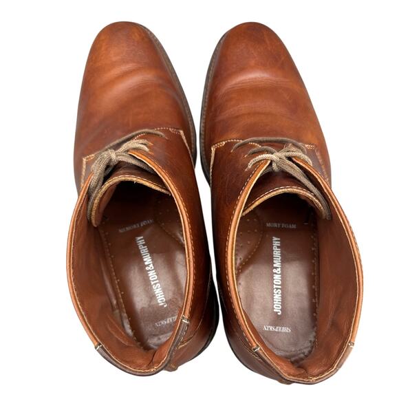 Johnston & Murphy Copeland Brown Leather Lace Up Chukka Ankle Boots Men 11 - Picture 6 of 8